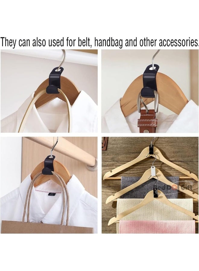 Red Dot Gift® 20 PCS Black Color Space Saving Hanger Connector Hooks - Clothes Hanger Space Saver for Closet Organization, Space Saving Hangers for Clothes, Clothes Hanger Connector Hooks (Black) - Image 5