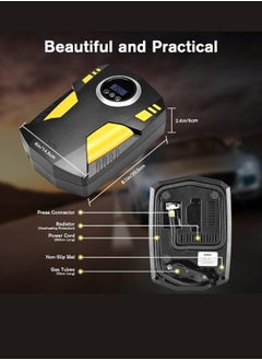 Generic Digital Car Tyre Inflator Air Compressor with Auto Stop and LED Light 12V Fast Portable Air Pump for Car Bicycle Motorcycle Ball Air Mattress  - Image 3