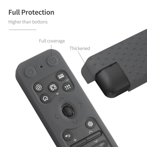 AKSHFETH Silicone Cover for LG MR25GA Remote 2025 LG OLED Smart TV C5 B5 G5 M5 Remote MR25GA Protective Case Sleeve (Dark Grey) - Image 3