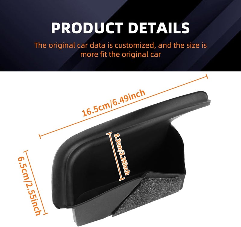 FDAIUN 4Pcs Black Door Storage Box Organizer Tray for Mazda CX60, CX70, CX80, CX90 (2022-2025) - Car Interior Protection Accessories - Image 2