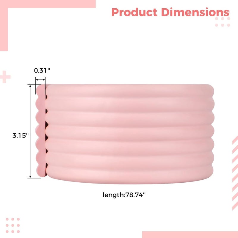 Pink Bunk Bed Ladder Cushion with Adhesive Back, Soft Foam Safety Cover for Kids Loft Bed, Double-Layer Non-Slip Step Protection - Image 2
