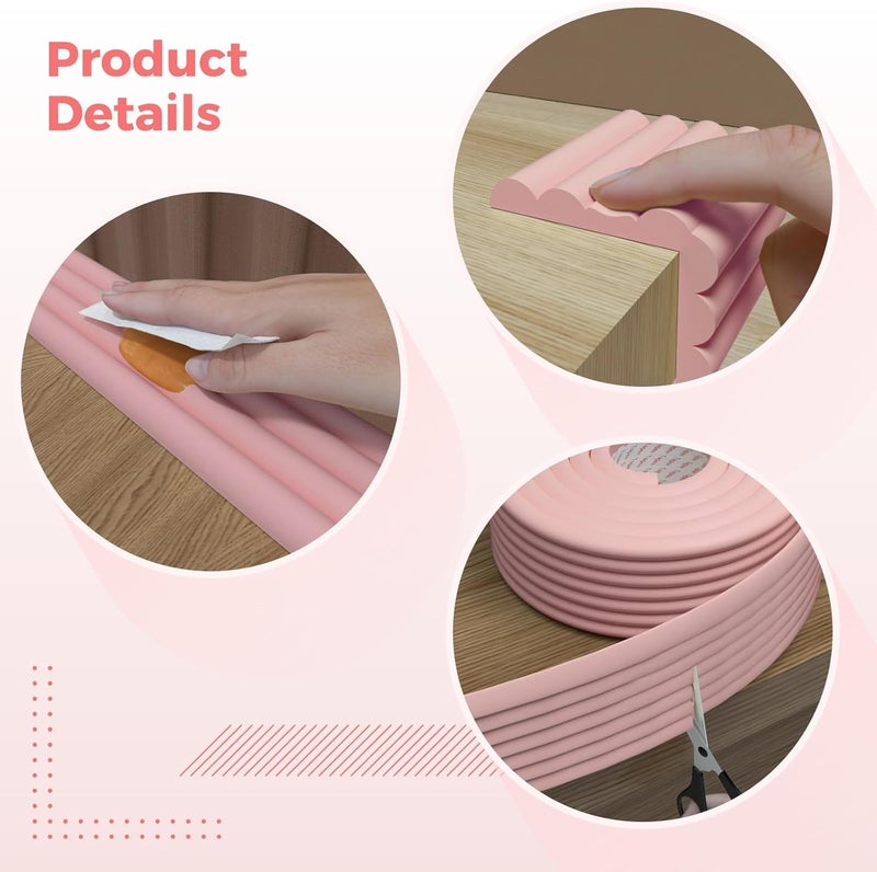 Pink Bunk Bed Ladder Cushion with Adhesive Back, Soft Foam Safety Cover for Kids Loft Bed, Double-Layer Non-Slip Step Protection - Image 5