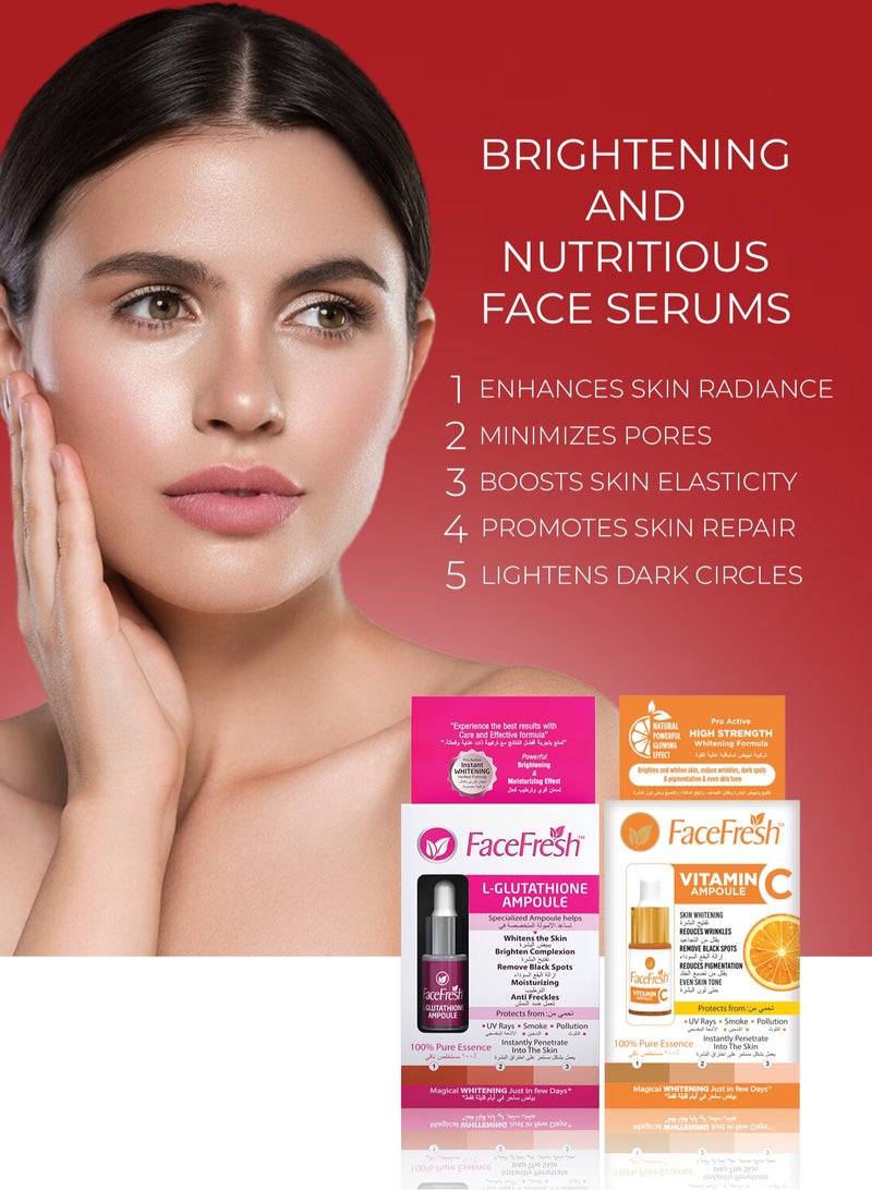 Face Fresh Brightening & Nutritious Face Serums - Brightens & Improves Skin Texture, Reduces Dark Spots & Discoloration, For All Skin Types 