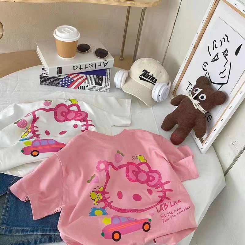 Cotton Girls' Short-Sleeved T-Shirt Summer 2026 New Cartoon Style Loose Korean Version Children'S Baby Top Base Shirt T - Image 5