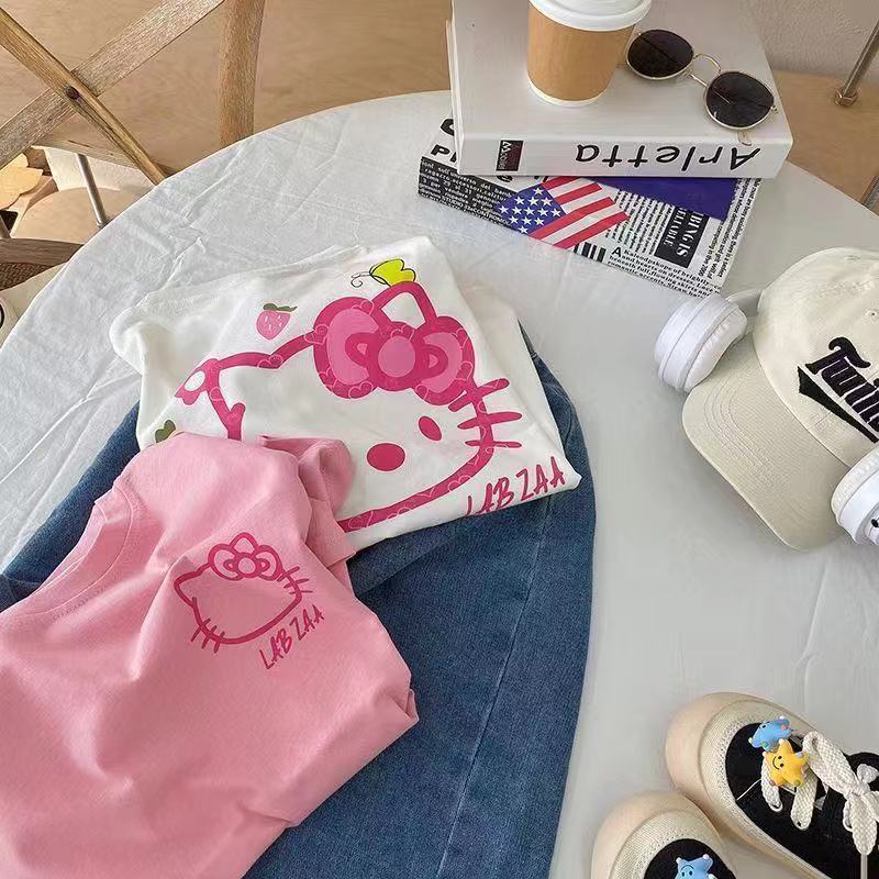 Cotton Girls' Short-Sleeved T-Shirt Summer 2026 New Cartoon Style Loose Korean Version Children'S Baby Top Base Shirt T - Image 4