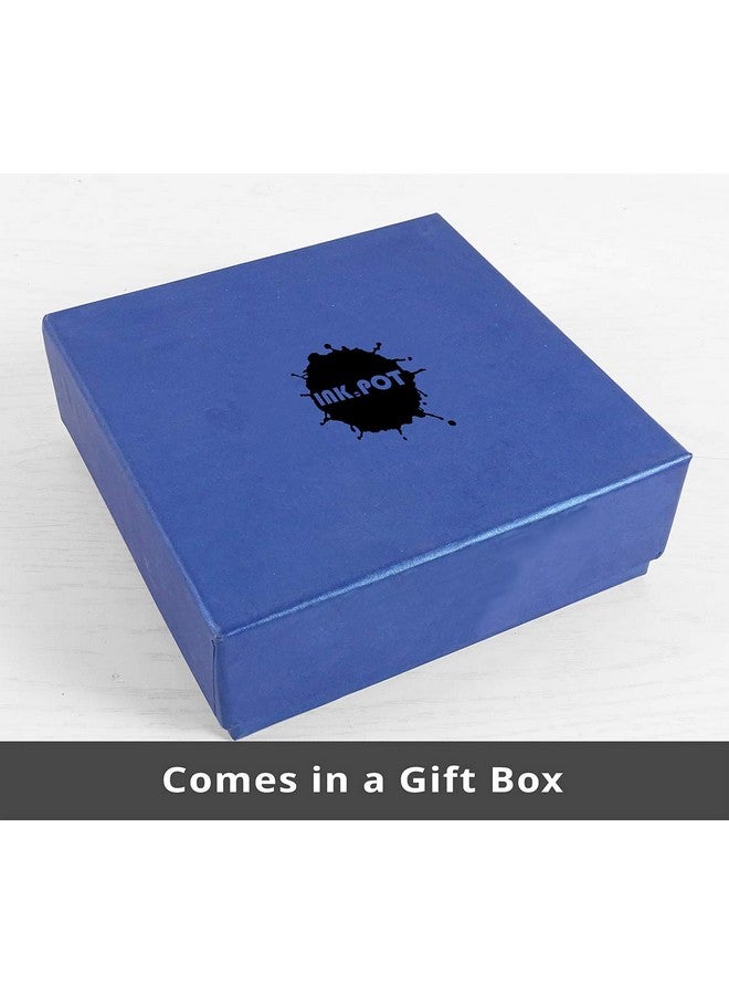 Inkdotpot Set of 6 Drink Coasters Decorative Non,Slip Cork Base 4-inch Square Printed Coasters Easy Clean- Winter Wonderland - Image 5