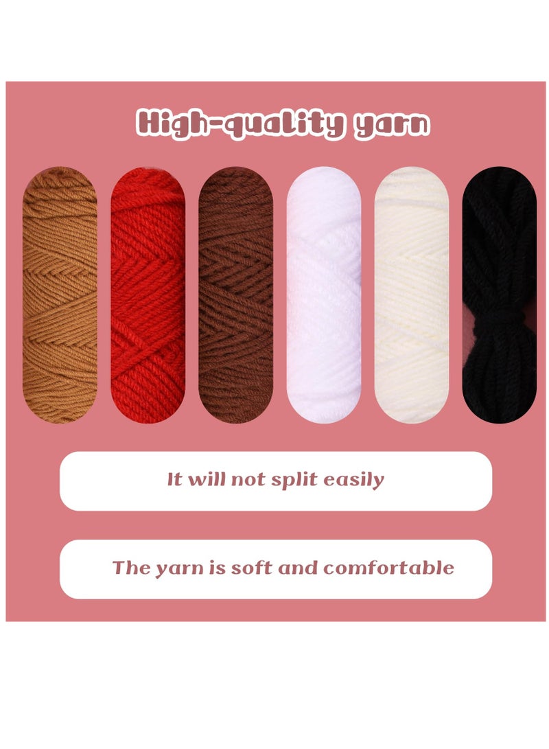 Beginner Crochet Kit with Brown Puppy Yarn and Accessories for Adults Step by Step Video Instructions - Image 4