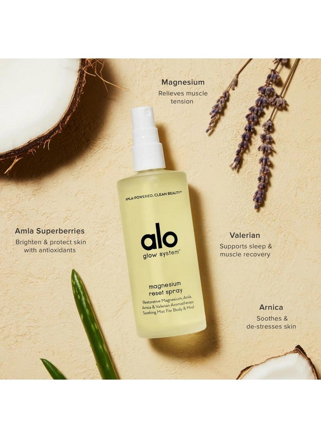 alo Alo Reset Magnesium Body Spray For Sleep & Natural Stress Relief - Calming Blend with Magnesium, Valerian Root, Arnica & Essential Oils - Made in USA - 3.2 oz - Image 2