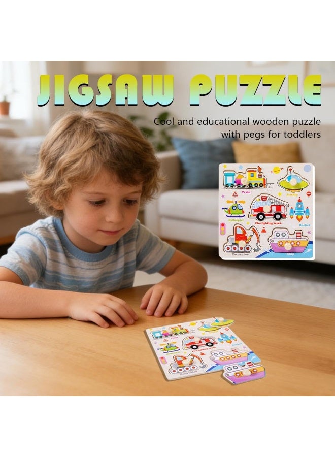 Wooden Educational Toy with Hand Grip Learning Puzzle Educational Game, Preschool Learning Puzzle, For Girl for Boy (Fruit) - Image 5