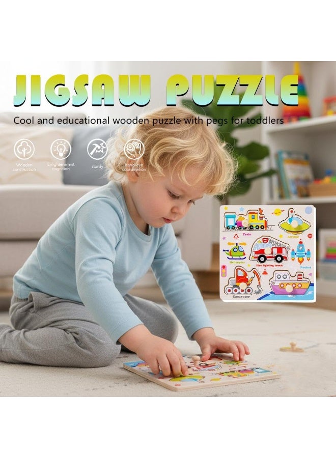 Wooden Educational Toy with Hand Grip Learning Puzzle Educational Game, Preschool Learning Puzzle, For Girl for Boy (Fruit) - Image 3