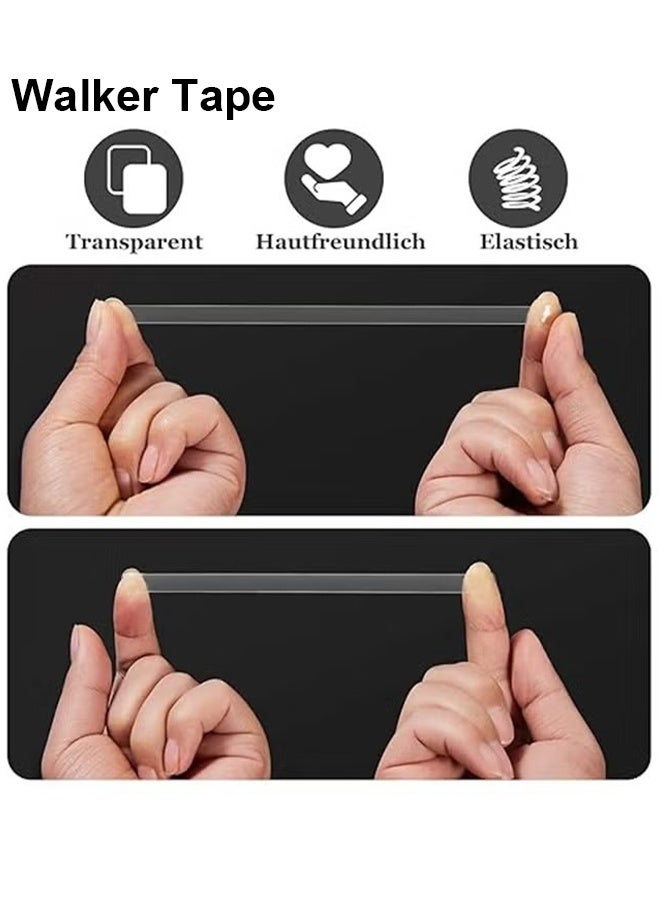 والكر تايب Ultra Hold 1/2 X 3 ياردة شريط مستعار، شريط نظام الشعر، شريط ثابت مقاوم للماء لشريط فروة الشعر إطالة شريط مستعار الشريط الأمامي - Image 4