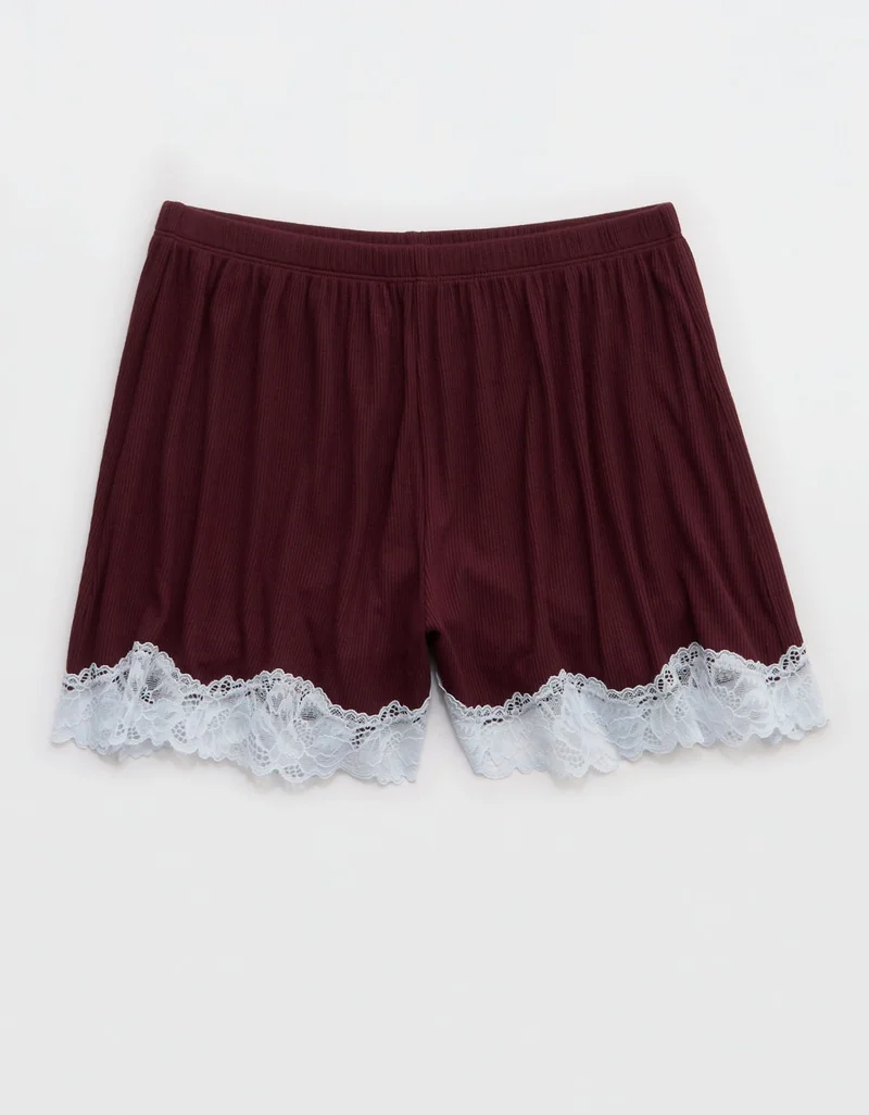 Aerie  OVERSLEPT by Aerie Real Soft Ribbed Pajama Short for Women | Best Price UAE