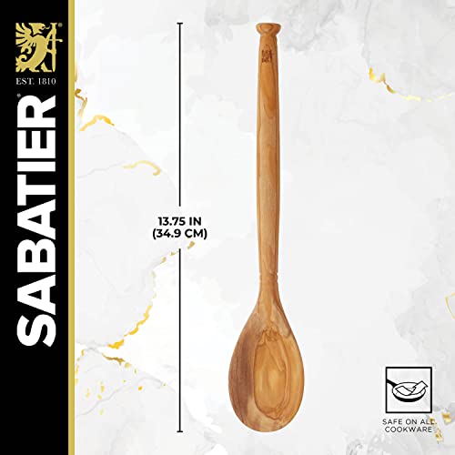 Sabatier Olivewood All-Purpose Spoon, Perfect for stirring, mixing, basting, or serving. 14-Inch - Image 2