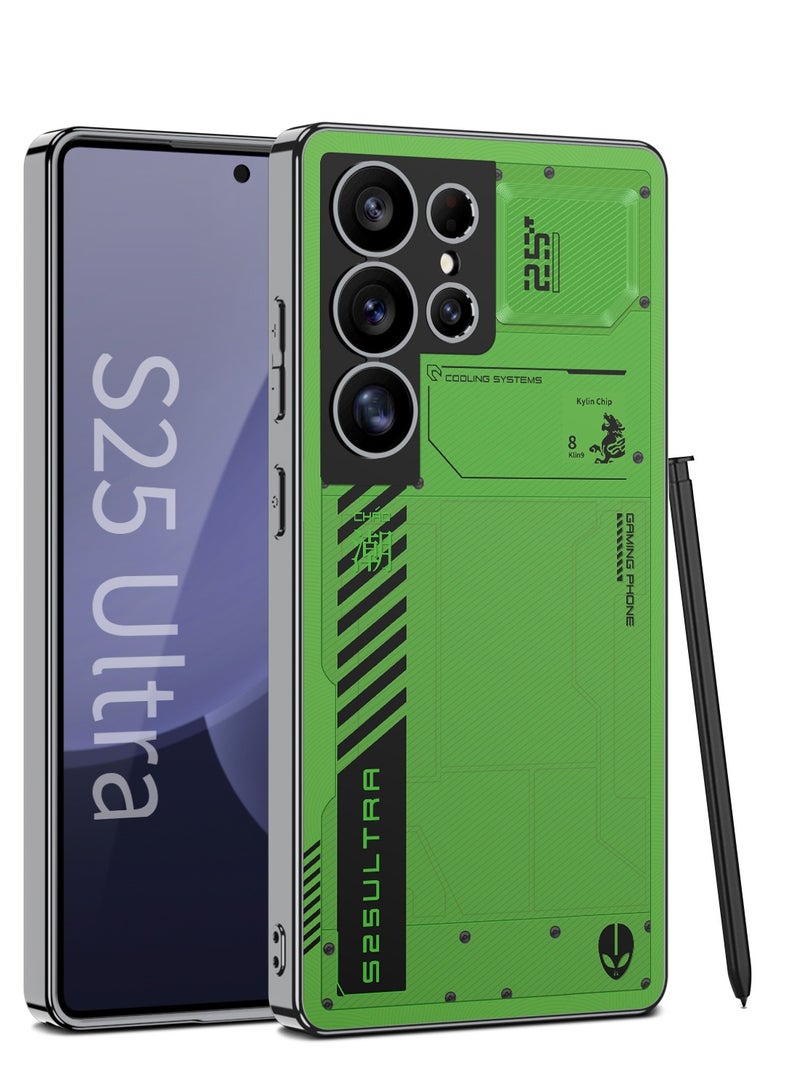 GKK Luxury Painted Mechanical Matte Case For Samsung Galaxy S25 Ultra (2025)Hard PC with Soft Edge Cover Sports Design, Anti-Drop, All-Round Protection Phone Cover Support MagSafe Wireless Charging with Pen Slot Design - Pen Not Included - Image 1