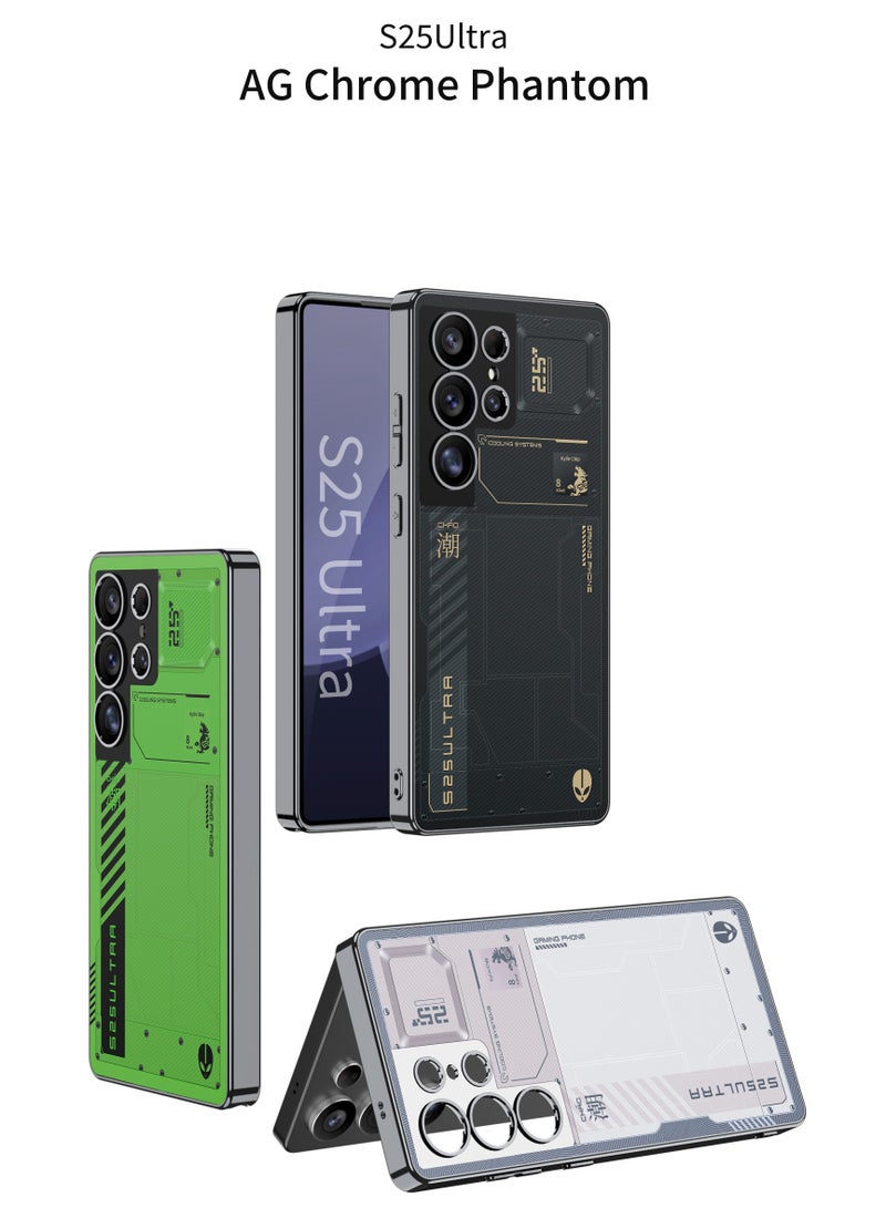 GKK Luxury Painted Mechanical Matte Case For Samsung Galaxy S25 Ultra (2025)Hard PC with Soft Edge Cover Sports Design, Anti-Drop, All-Round Protection Phone Cover Support MagSafe Wireless Charging with Pen Slot Design - Pen Not Included - Image 3