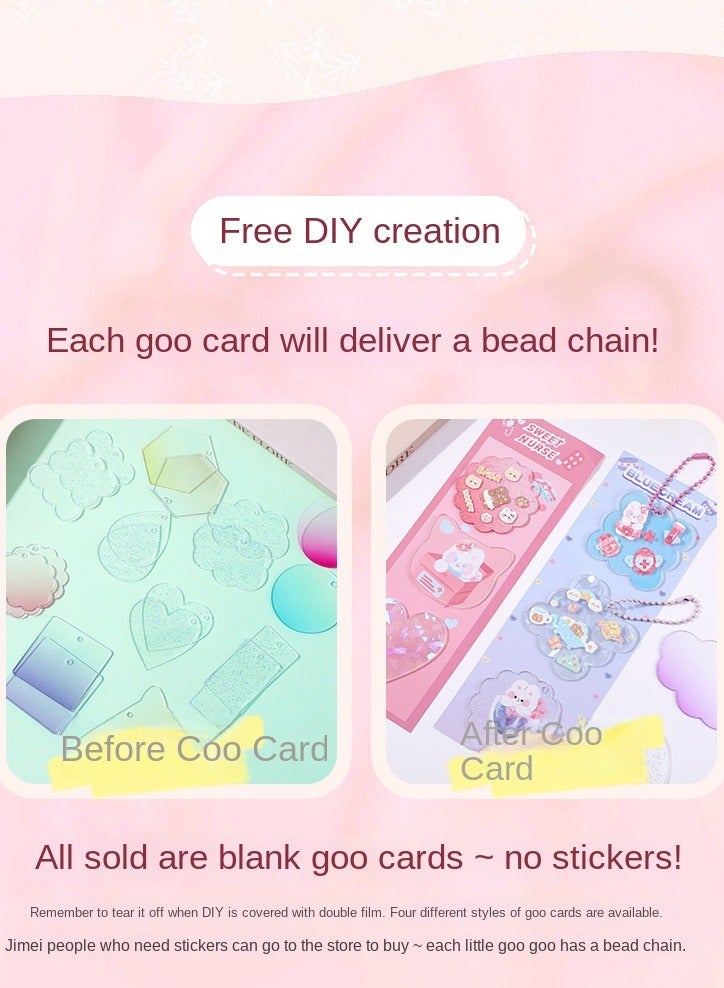 هايدو 360 + قلادة مفتاح سلسلة صنع مجموعة - ديي بطاقة مجموعة الديكور ، مع ملصقات عشوائية ، وسلاسل ، الملقط ، الفرشاة ، السكاكين ، سلسلة مفاتيح محلية الصنع ، لون عشوائي ، أفضل هدية للأطفال - Image 5