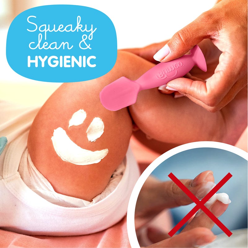 Baby Bum Brush Bumco Mini Diaper Cream Spatula with Case - BPA-Free Butt Spatula Baby, Soft & Flexible Diaper Spatula, Diaper Cream Applicator, Mom-Invented Baby Must Haves, Diaper Bag Essentials, Butt Paste Spatula - Image 2