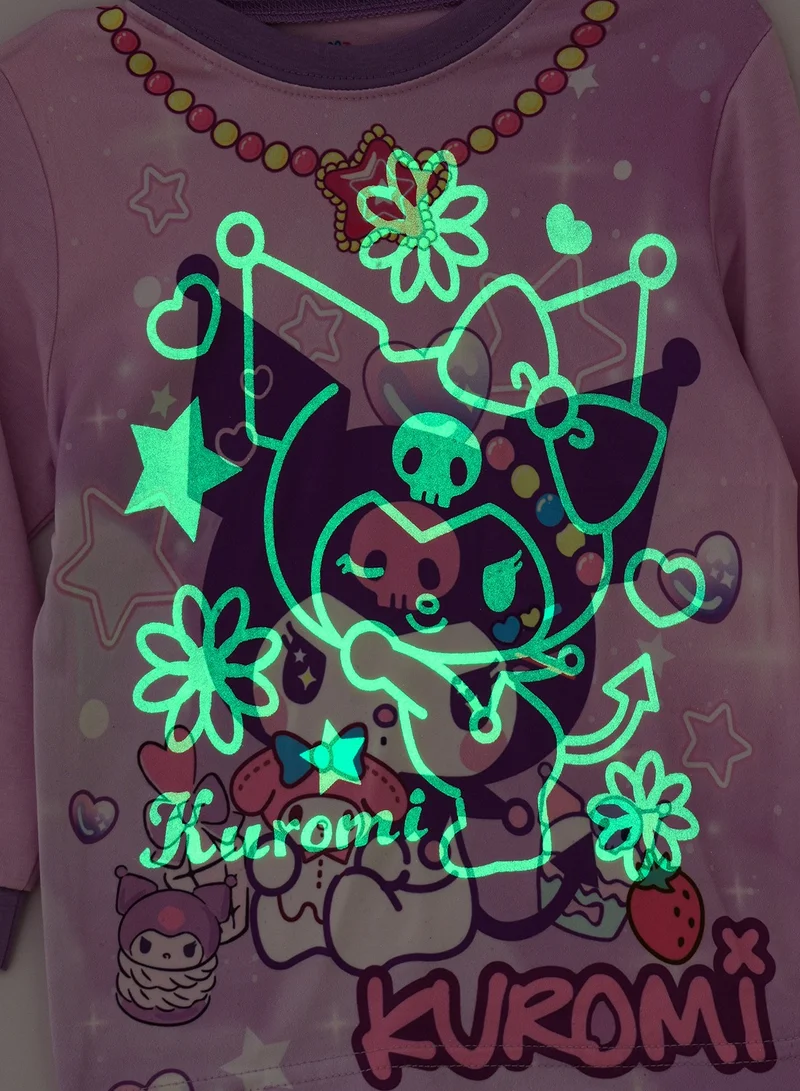 babyqlo Characters printed cotton top with pajama sets for girls
