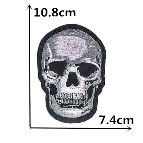 Zittop Skull Patch DIY Horror Applique Embroidered Sew Iron on Patch - Image 2