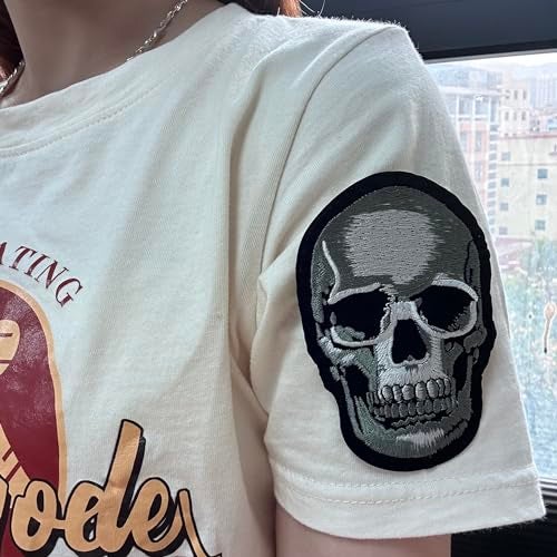 Zittop Skull Patch DIY Horror Applique Embroidered Sew Iron on Patch - Image 4