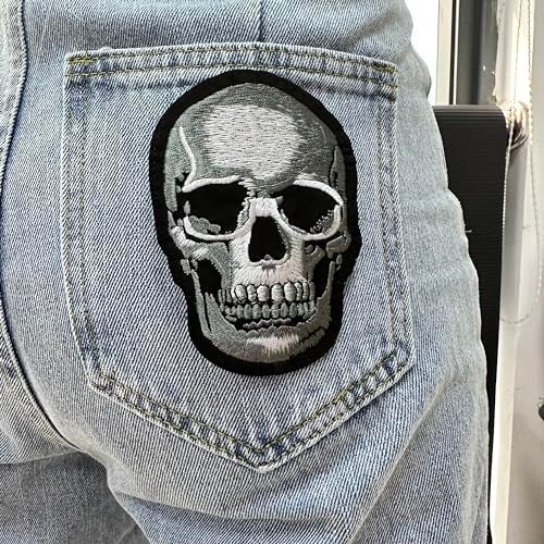 Zittop Skull Patch DIY Horror Applique Embroidered Sew Iron on Patch - Image 5