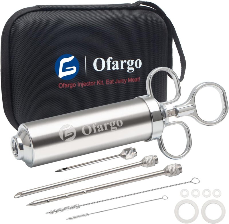 Ofargo Meat Injector, Meat Injectors for Smoking with 3 Marinade Injector Needles; Injector Marinades for Meats, Turkey, Brisket; 2-oz - Image 1