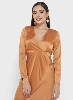 YAS Surplice Neck Dress  - Image 3