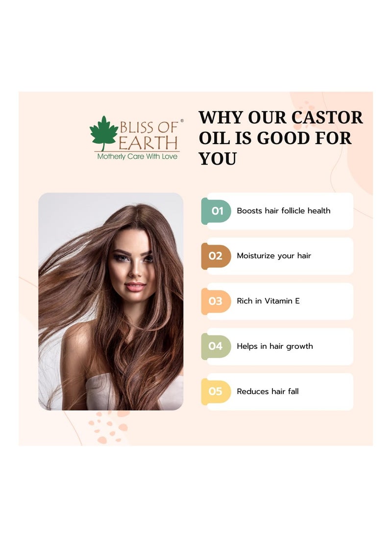 BLISS OF EARTH Organic Castor Oil pack of 4  - Image 5