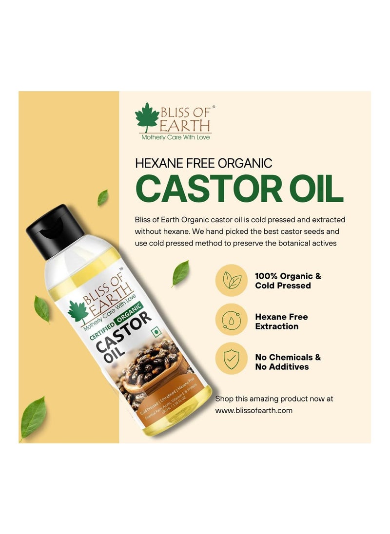 BLISS OF EARTH Organic Castor Oil pack of 4  - Image 3