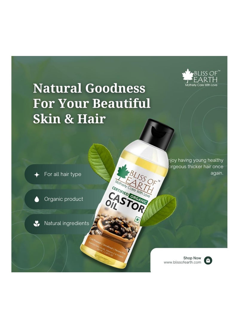 BLISS OF EARTH Organic Castor Oil pack of 4  - Image 2