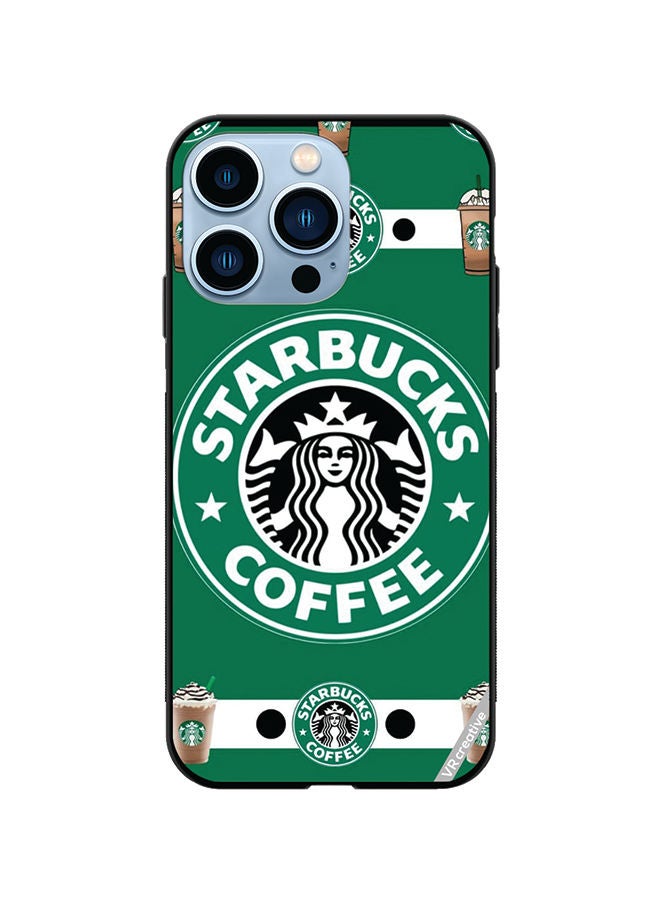 VR CREATIVE غطاء حماية لهاتف Apple iPhone 14 Pro Max تصميم Starbucks 4 متعدد الألوان - Image 1