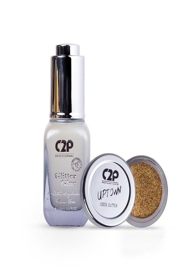 C2P PROFESSIONAL MAKEUP C2P Pro Sparkle Duo Glitter and Glue Kit - Eyeshadow for Eye & Body Makeup | Waterproof, Quick-Drying for Stunning Shimmer Looks (Rocking Rainbow 20) - Image 1