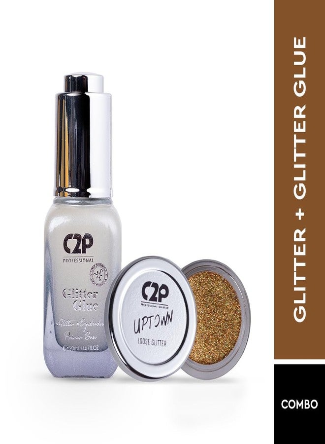 C2P PROFESSIONAL MAKEUP C2P Pro Sparkle Duo Glitter and Glue Kit - Eyeshadow for Eye & Body Makeup | Waterproof, Quick-Drying for Stunning Shimmer Looks (Rocking Rainbow 20) - Image 2