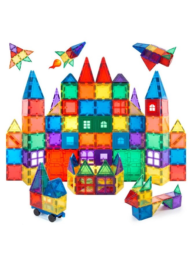 Children Hub Children Hub 60pcs Magnetic Tiles Set - 3D Magnet Building Blocks - Premium Quality Educational Toys for Your Kids - Upgraded Version with Strong Magnets - Creativity, Imagination, Inspiration  - Image 1