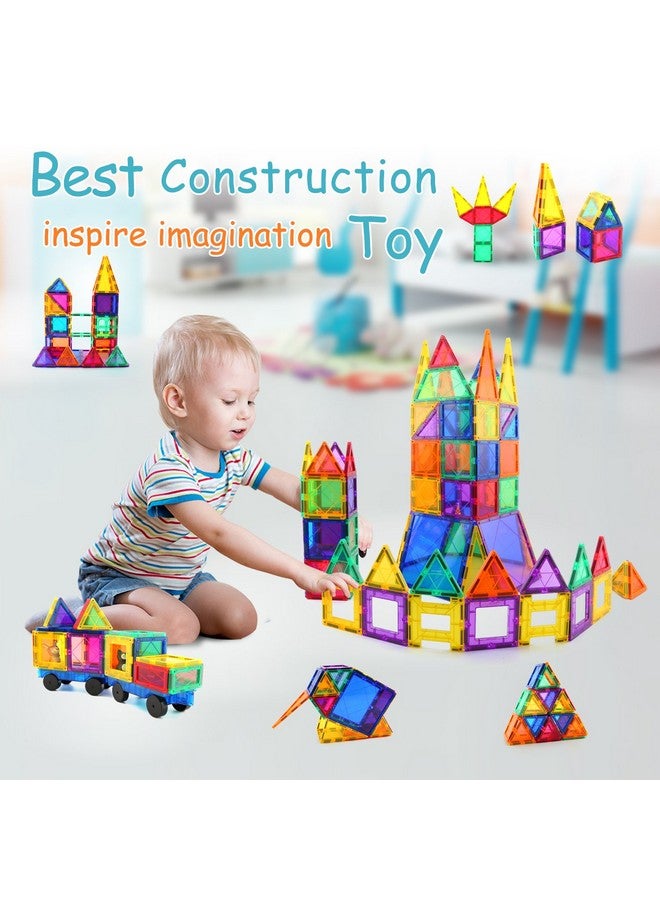 Children Hub Children Hub 60pcs Magnetic Tiles Set - 3D Magnet Building Blocks - Premium Quality Educational Toys for Your Kids - Upgraded Version with Strong Magnets - Creativity, Imagination, Inspiration  - Image 2