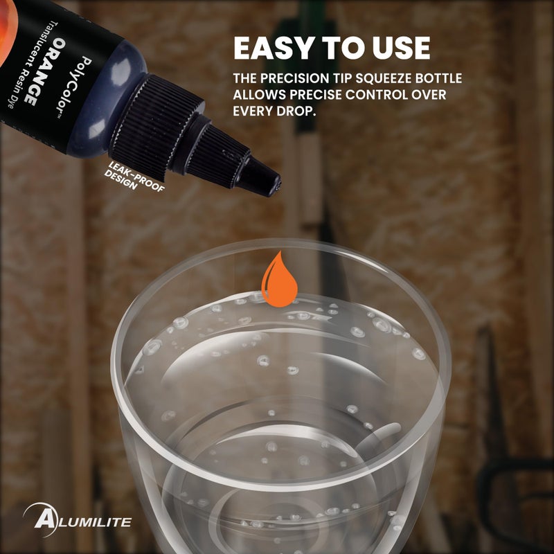 Alumilite Liquid Color Dye (Orange, 1 oz) Highly Concentrated Tint for Casting Resin, Polyester, and Urethane - Ideal for Clear, Translucent, or Opaque DIY Arts and Crafts, Beginners & Professionals - Image 5