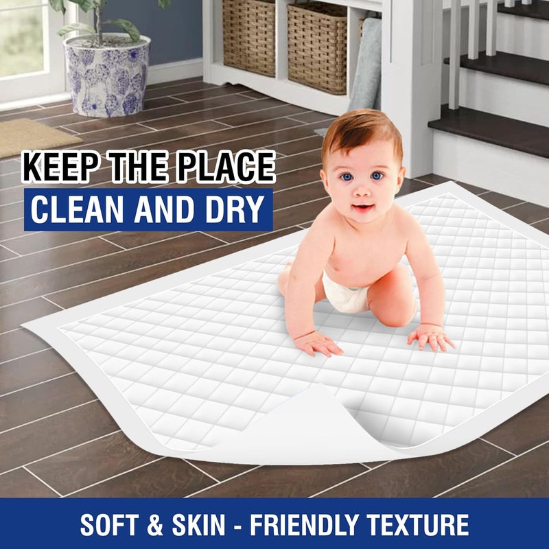 Premium Disposable Changing Pads Baby (50 pack, 45 x 60cm) – Portable Baby Changing Mat for Busy Parents – Hygienic Disposable Diaper Changing Mat – Extra Soft & Absorbent Disposable Changing Mat Baby - Image 5