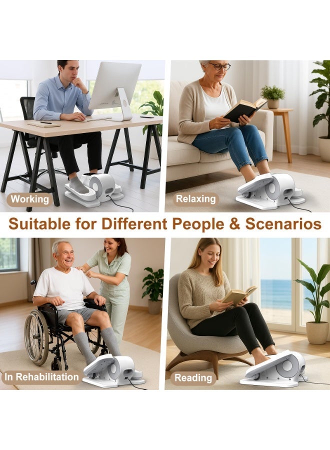 WALALLA Under Desk Elliptical Machine, 5 Modes 12 Speeds Low Impact Electric Leg Exerciser While Sitting for Seniors Quiet & Portable Seated Foot Exercise for Home and Office - Image 4