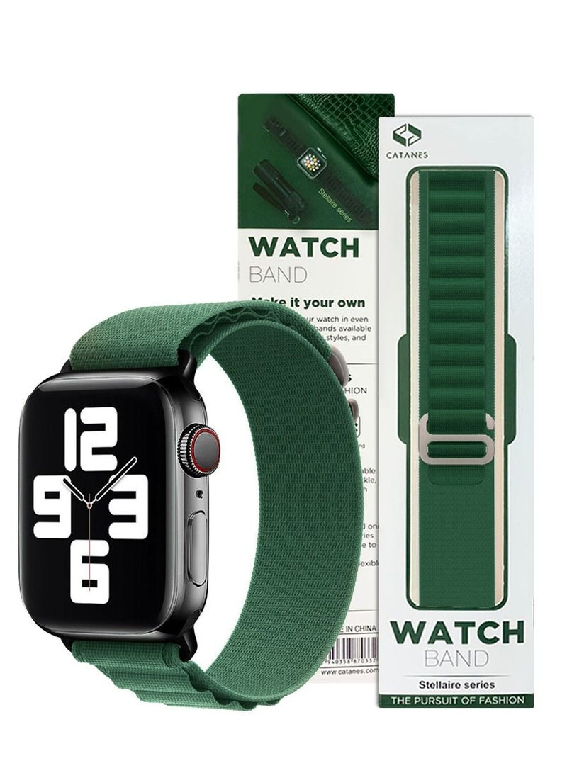 CATANES Apple Watch Band Alpine Loop Band 38mm 40mm 41mm Women Men Adjustable with Metal G-Hook Strap for iWatch Series 7/SE/6/5/4/3/2/1 Green  - Image 5
