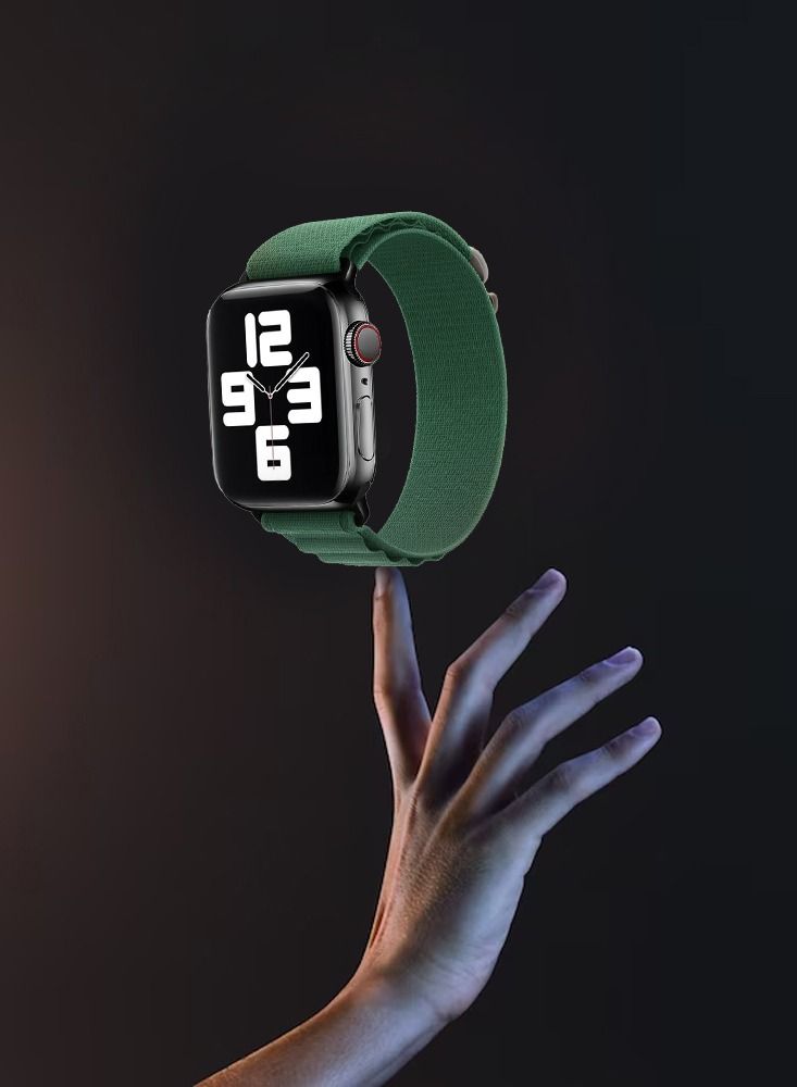 CATANES Apple Watch Band Alpine Loop Band 38mm 40mm 41mm Women Men Adjustable with Metal G-Hook Strap for iWatch Series 7/SE/6/5/4/3/2/1 Green  - Image 4