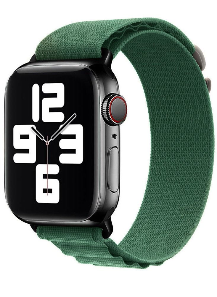 CATANES Apple Watch Band Alpine Loop Band 38mm 40mm 41mm Women Men Adjustable with Metal G-Hook Strap for iWatch Series 7/SE/6/5/4/3/2/1 Green  - Image 1