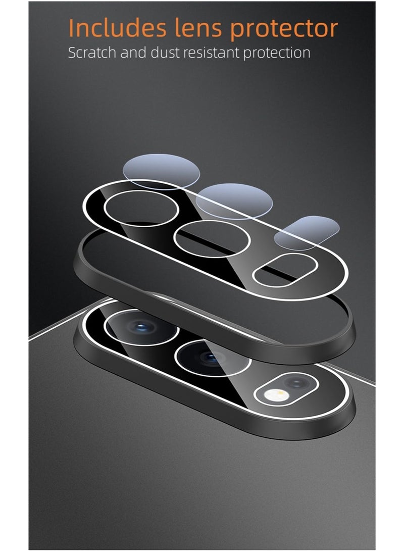 عام غطاء متوافق مع هونور 500 برو 5G، غطاء غير لامع بحماية للعدسة وحواف مرتفعة مضادة للصدمات، تصميم خفيف ورفيع بتناسب دقيق. - Image 2