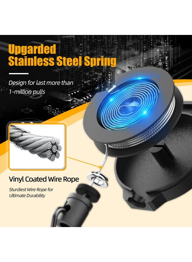 Oaridey 2 Pack Retractable Keychain Heavy Duty Badge Reels Retractable Tactical Id Badge Holder With Upgraded Zinc Alloy Carabiner 31.5'' Coated Steel Cord Bearing 8.0 Oz - Image 2