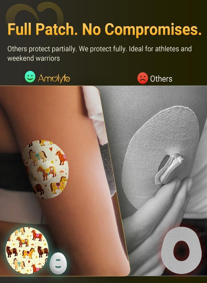 Amolyfe Dexcom G7 & Stelo Over Patches Waterproof, Amolyfe 10 Pack Dexcom G7 Overpatches, Bump-Proof with Hard Cap, Breathable, Medical Adhesive, 10-Day CGM Protection (Dinosaur) - Image 4