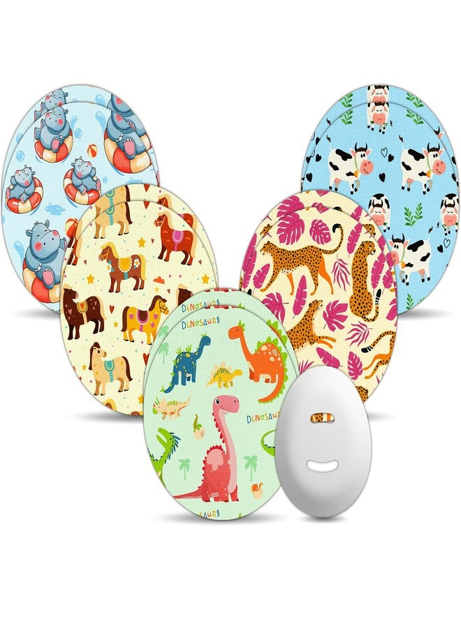 Amolyfe Dexcom G7 & Stelo Over Patches Waterproof, Amolyfe 10 Pack Dexcom G7 Overpatches, Bump-Proof with Hard Cap, Breathable, Medical Adhesive, 10-Day CGM Protection (Dinosaur) - Image 1