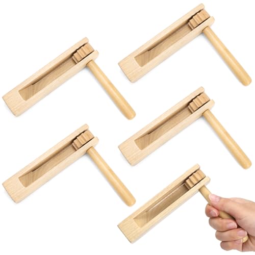 Noamus 4 Pack Wooden Ratchet Noise Maker Spinning Rattle Ratchet Instrument Traditional Mexican Matraca Enquipment for Graduation Parties Football Events Party Favors Sporting Events - Image 1