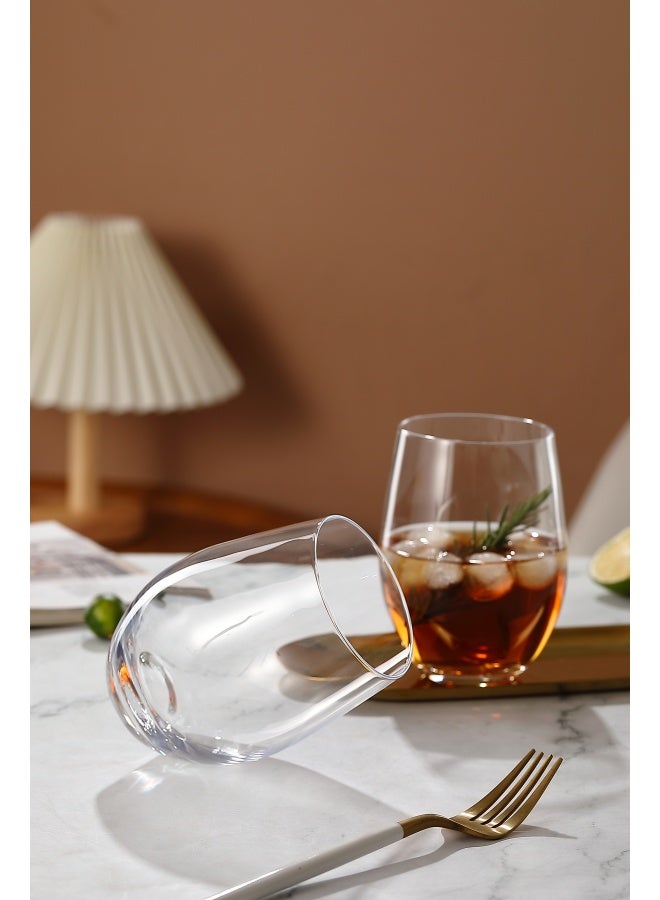 Crystal Beer Tumbler & Long Drink Cocktail Glass Set - 14.2-Ounce Barware Tumblers, Lead-Free & Dishwasher Safe, Elegant Solid Design, Glasses for Home and Entertaining  - Image 5