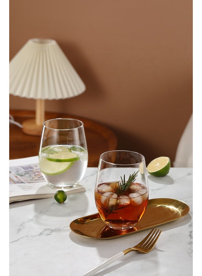 Crystal Beer Tumbler & Long Drink Cocktail Glass Set - 14.2-Ounce Barware Tumblers, Lead-Free & Dishwasher Safe, Elegant Solid Design, Glasses for Home and Entertaining  - Image 3