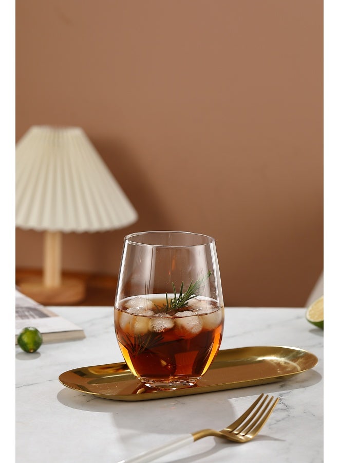 Crystal Beer Tumbler & Long Drink Cocktail Glass Set - 14.2-Ounce Barware Tumblers, Lead-Free & Dishwasher Safe, Elegant Solid Design, Glasses for Home and Entertaining  - Image 2