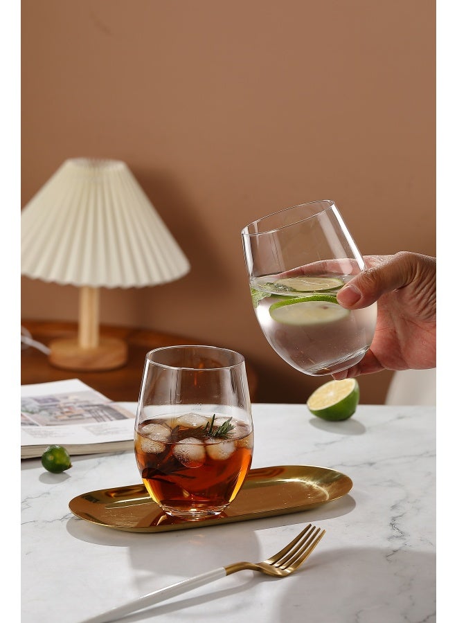 Crystal Beer Tumbler & Long Drink Cocktail Glass Set - 14.2-Ounce Barware Tumblers, Lead-Free & Dishwasher Safe, Elegant Solid Design, Glasses for Home and Entertaining  - Image 4